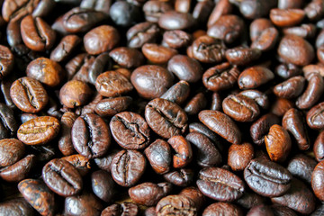 coffee beans. anise star. brown. selectiv  focus