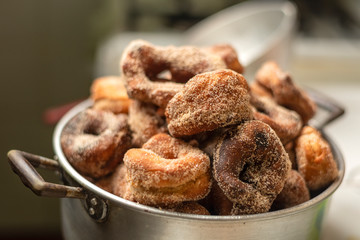 Homemade donuts typical of Easter