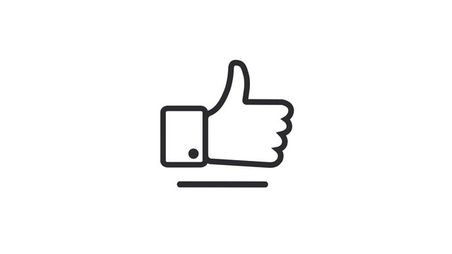 Thumb up and thumb down 4k animation