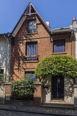 Picturesque old house on the Montmartre hill. Paris. France.