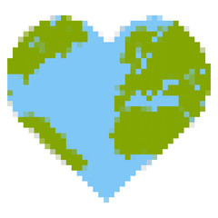 Heart shaped earth planet