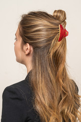 Naklejka premium Model With Hair Clips