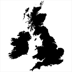 Map of Great Britain. UK map, vector illustration