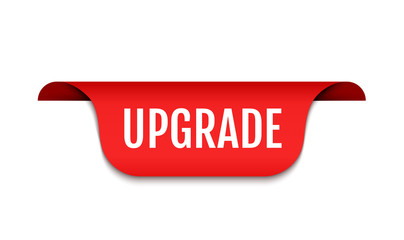 Upgrade logo icon, software improve banner upgrade improve update badge - obrazy, fototapety, plakaty