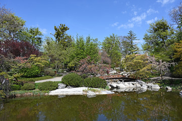 Setagaya Park in spring landscape Vienna Austria