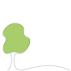 Spring green tree background, vector illustration