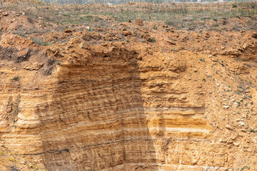 Quarry of stone mining which is used in construction