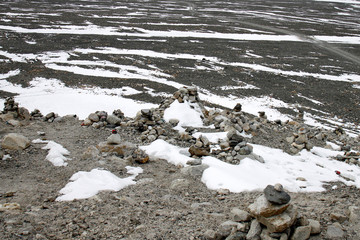 Landscape view at everest base camp in tibet.