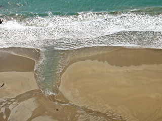 waves on the beach at Whitsand Bay, Cornwall	