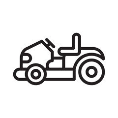 lawn mower icon vector symbol template