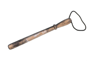 polyseman wooden baton isolated on white background