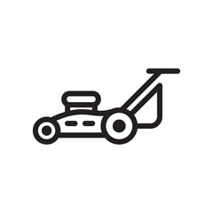 lawn mower icon vector symbol template