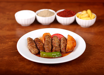 very nice izmir patties, potatoes, tomatoes and Turkish spices