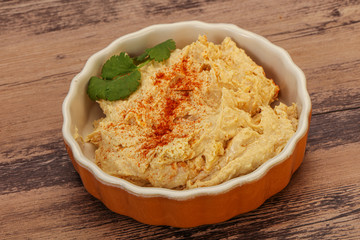 Vegan dietary cusine - humus snack