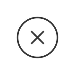 Close icon, delete symbol. vector illustration for web site or mobile app
