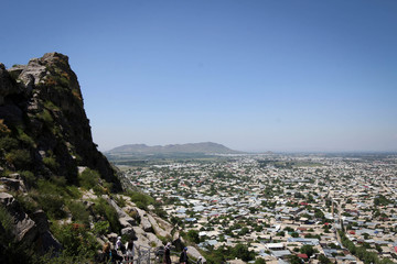 Sulayman Mountain view in Osh town, Kyrgyzia