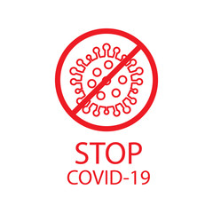Stop Corona Virus White background