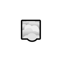 Fog  Vector Icon. Isolated Cloud Cartoon Style Emoji, Emoticon Illustration	