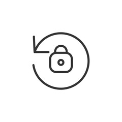 Lock rotation icon. Lock symbol. Vector Illustration