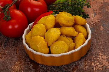 Tasty marinated patisson