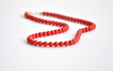 Red coral necklace - Collier de corail rouge