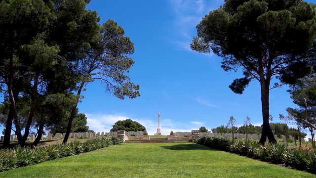 Canadian war cemetery, unique in Italy, is located on a green hill in front of Etna in the municipality of Agira in Sicily.