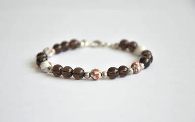 Smoky quartz bracelet and turquoise