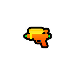 Water Pistol  Vector Icon. Isolated Pistol Cartoon Style Emoji, Emoticon Illustration	