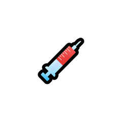 Syringe Vector Icon. Isolated Cartoon Style Emoji, Emoticon Illustration	