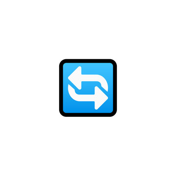 Anticlockwise Arrows Button Vector Icon. Isolated Arrows Cartoon Style Emoji, Emoticon Illustration	
