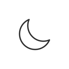 Fototapeta na wymiar Moon icon. Night symbol. Vector Illustration