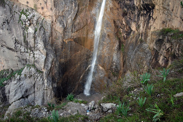 Big waterfall view in Arslanbob, Kyrgyzstan