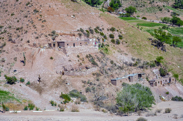 Residences built in the mountains near Salta in Argentina
