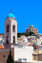Orthodox cathedral which overlooks Ermopouli, 