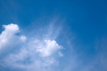 Beautiful sky. The blue sky with white cloud