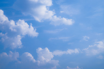 The blue sky with white cloud