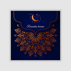 Ramadan Kareem vector illustration of a decorative background