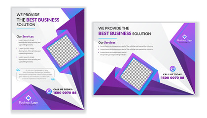 Flyer design template or corporate business brochure design