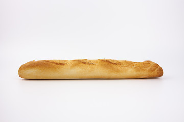 Freshly baked bread on a white background. Perfect for Breakfast. For the presentation of essential goods, bakeries or bread production.