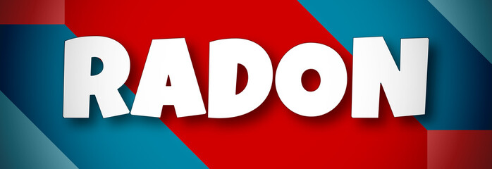 Radon - text written on colourful background
