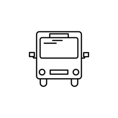 bus line illustration icon on white background