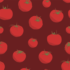 Seamless repeating pattern of tomatos