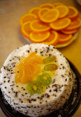 Fruit cake .