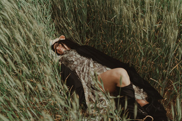 Woman in the wheat of Spain