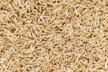 Brown healthy rice background. pattern texture, top view