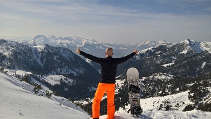 Fototapeta Snowboard w Lichtensztajnie obraz