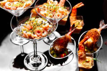 Fresh shrimp cocktail restaurant delicious seafood