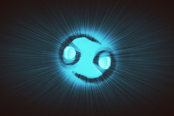 Cancer zodiac sign. Cancer horoscope sign, symbol. Astrology infographics night sky background. Dust of the universe, minimalistic art. 3d illustration.