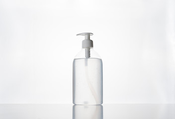 sanitary alcohol gel desinfection hands coronavirus. hand sanitizer soap