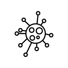 covid 19 virus symbol icon, line style